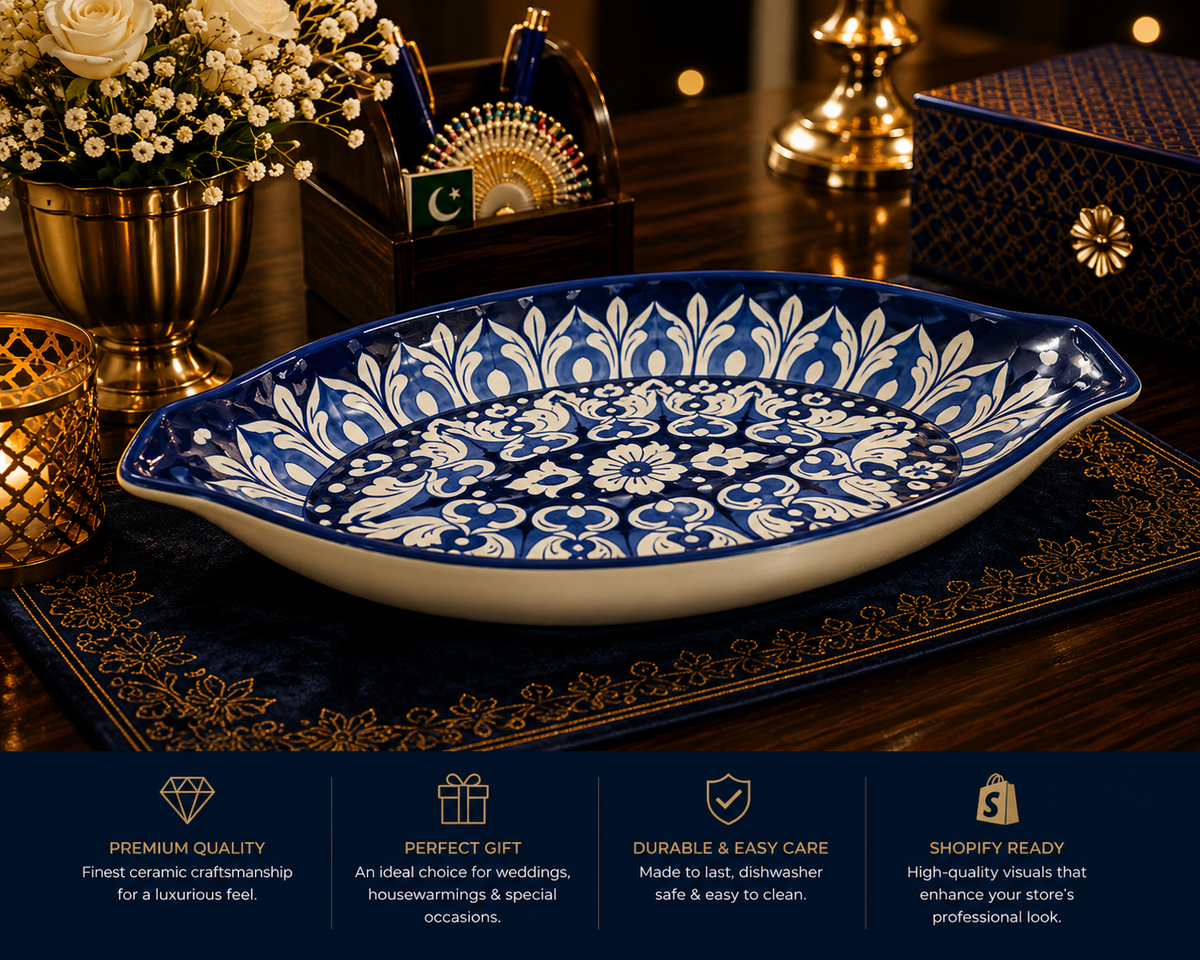 Shahkaar-e-Neel PLATTER (L) 00386