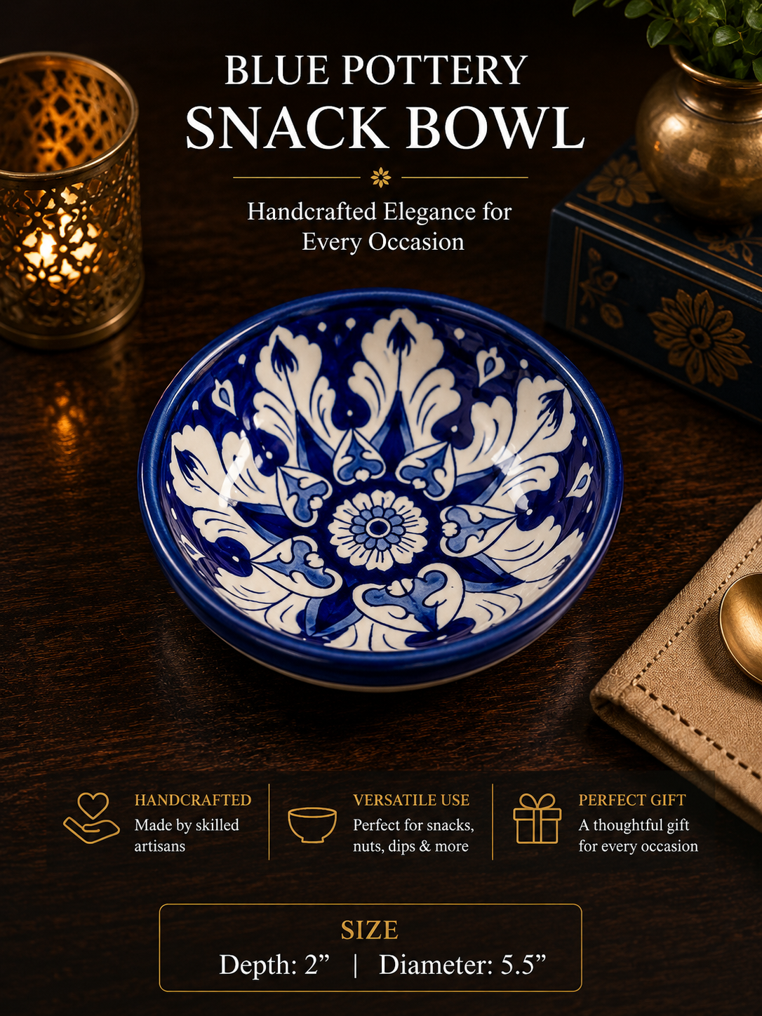 Shahkaar-e-Neel Dessert bowl 0726