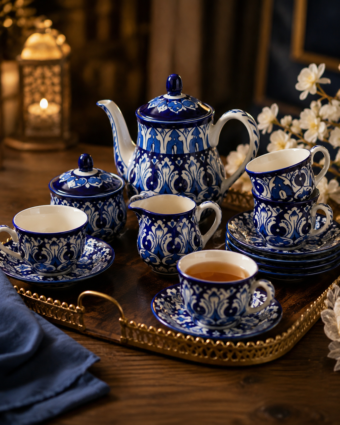 Shahkaar-e-Neel (Tea Set) 0737