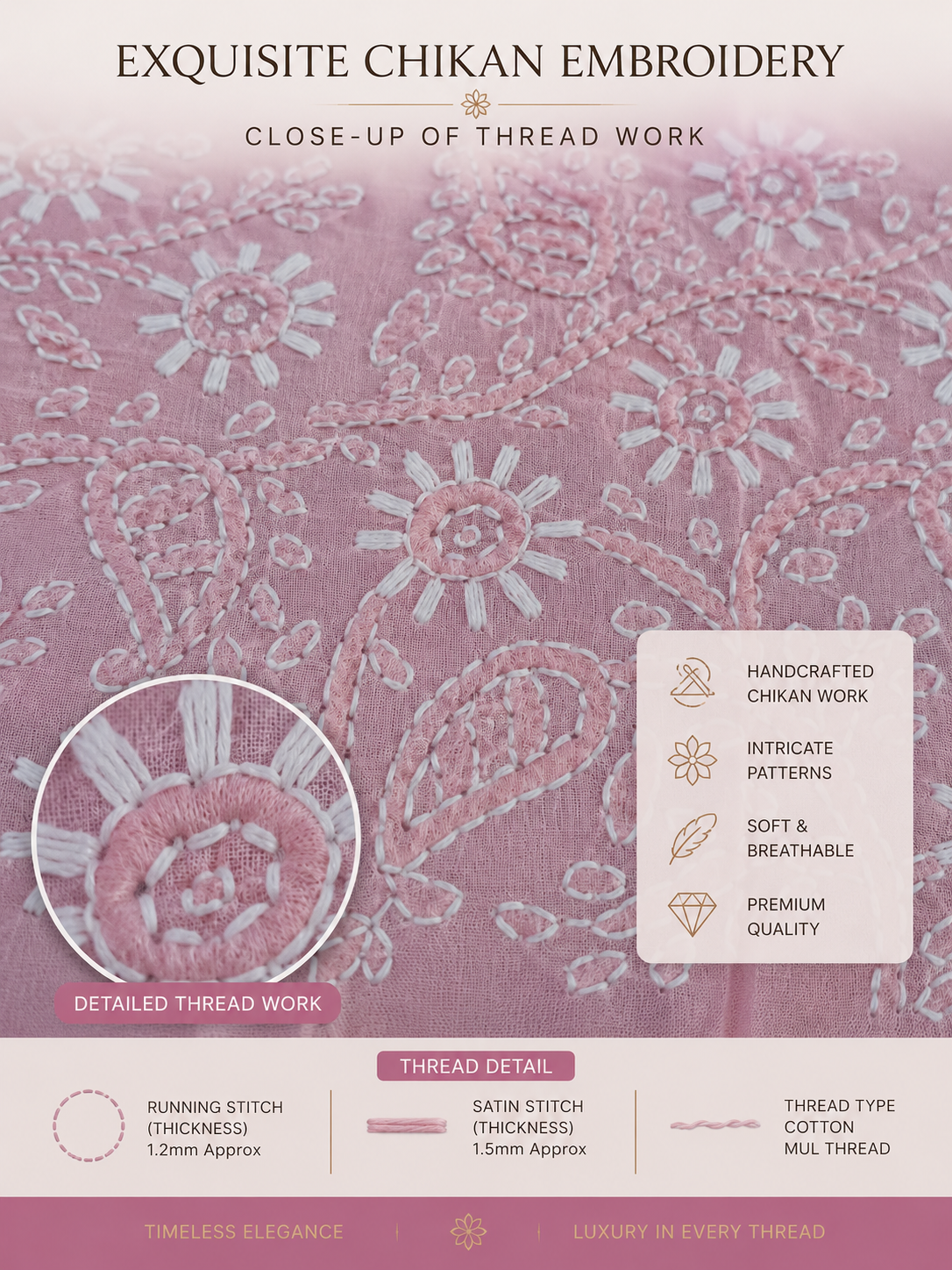 Dusty Rose Pink Chicken kari 2 pc 0027