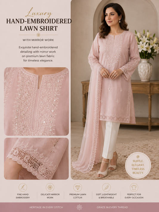 Luxury hand embroidered SHIRT 0722
