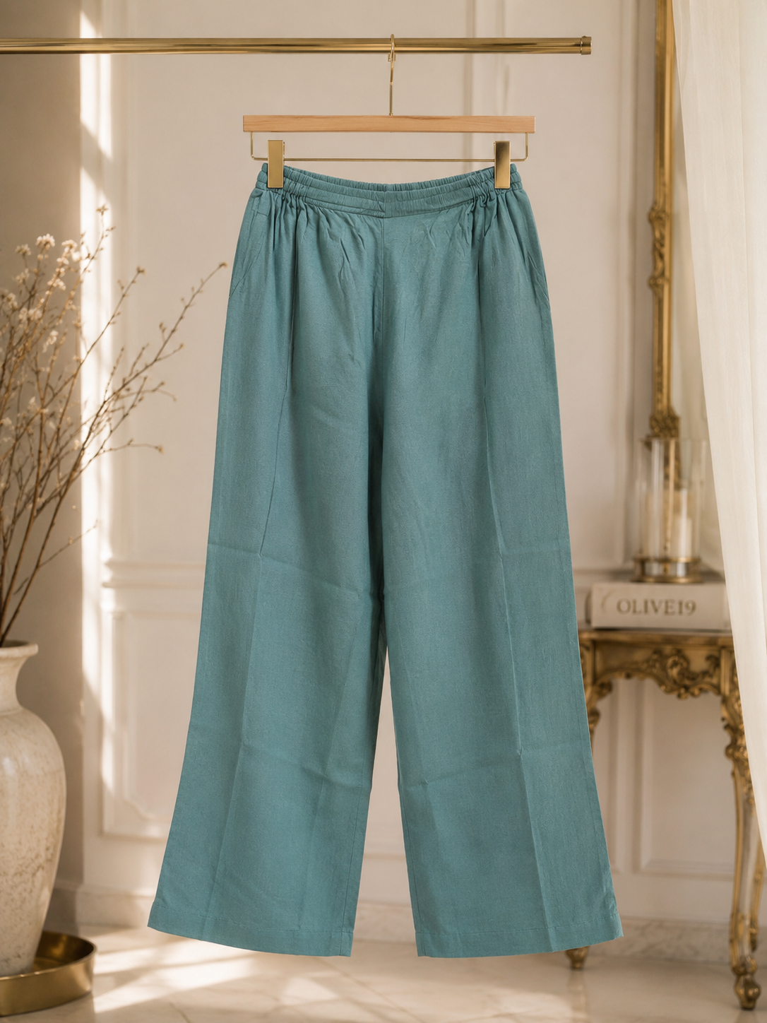 Chiffon Embroidered suit (Seafoam Green) 0838