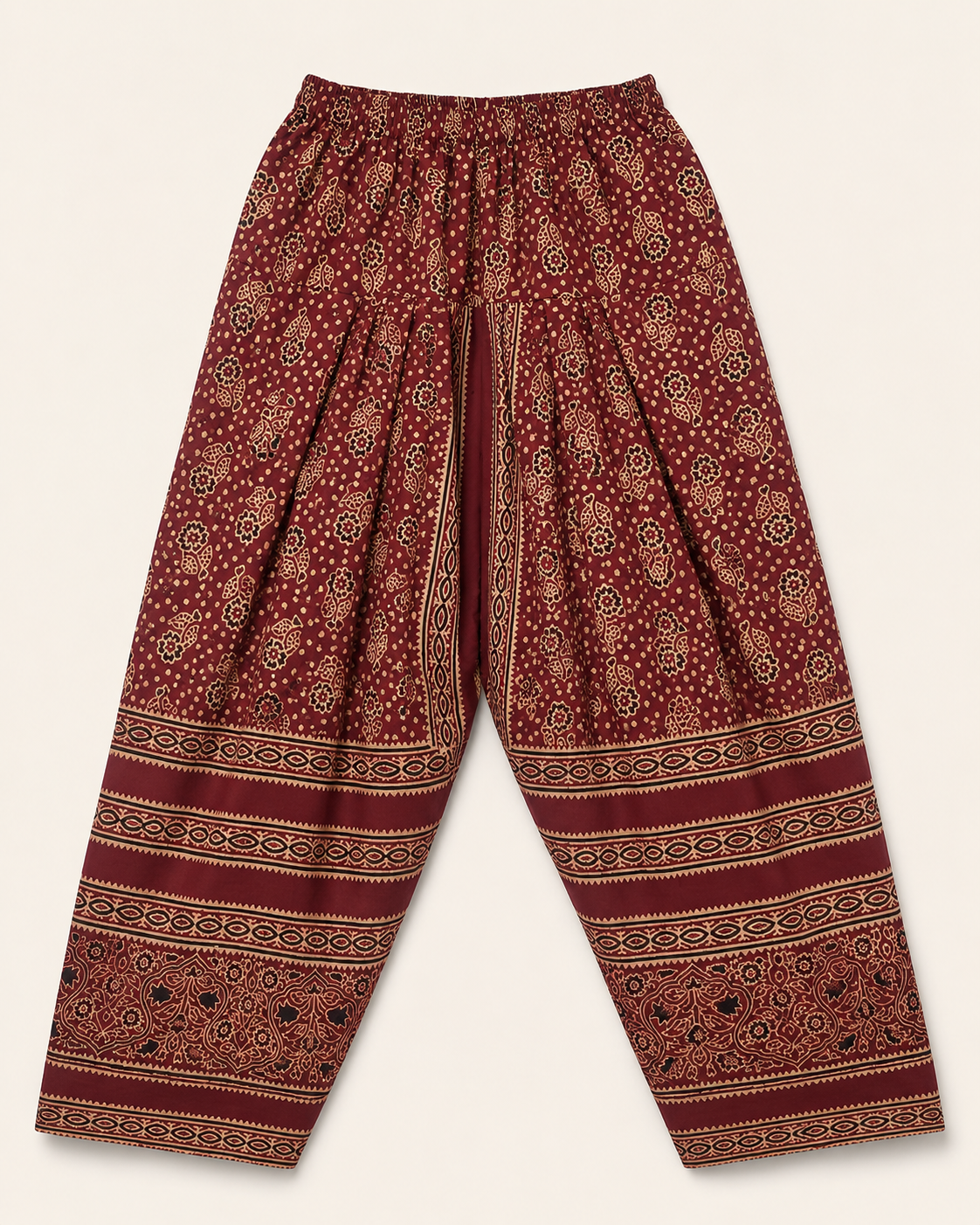 Burgundy Traditional Ajrak 0841