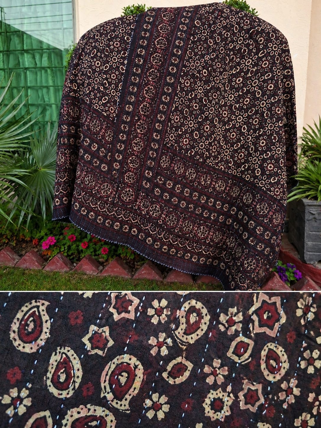 Vegetable Dyed Ajrak unstitched 2 pc 00133