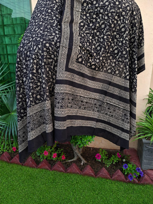 Vegetable dyed ajrak suit 2pc 005