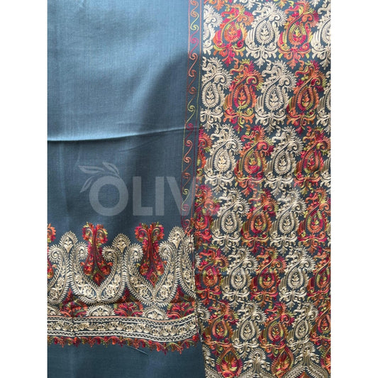 Pashmina Suit (greyish Blue)