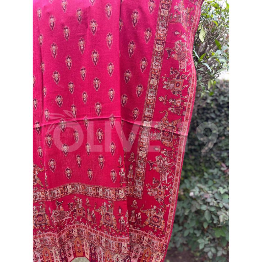Pashmina Mughal art Shawl 123