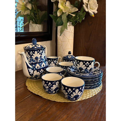 Shahkaar-e-Neel Tea Set