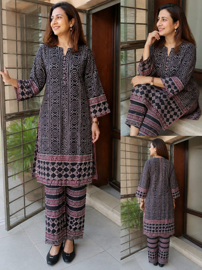 Stitched Ajrak 2 pc 001002