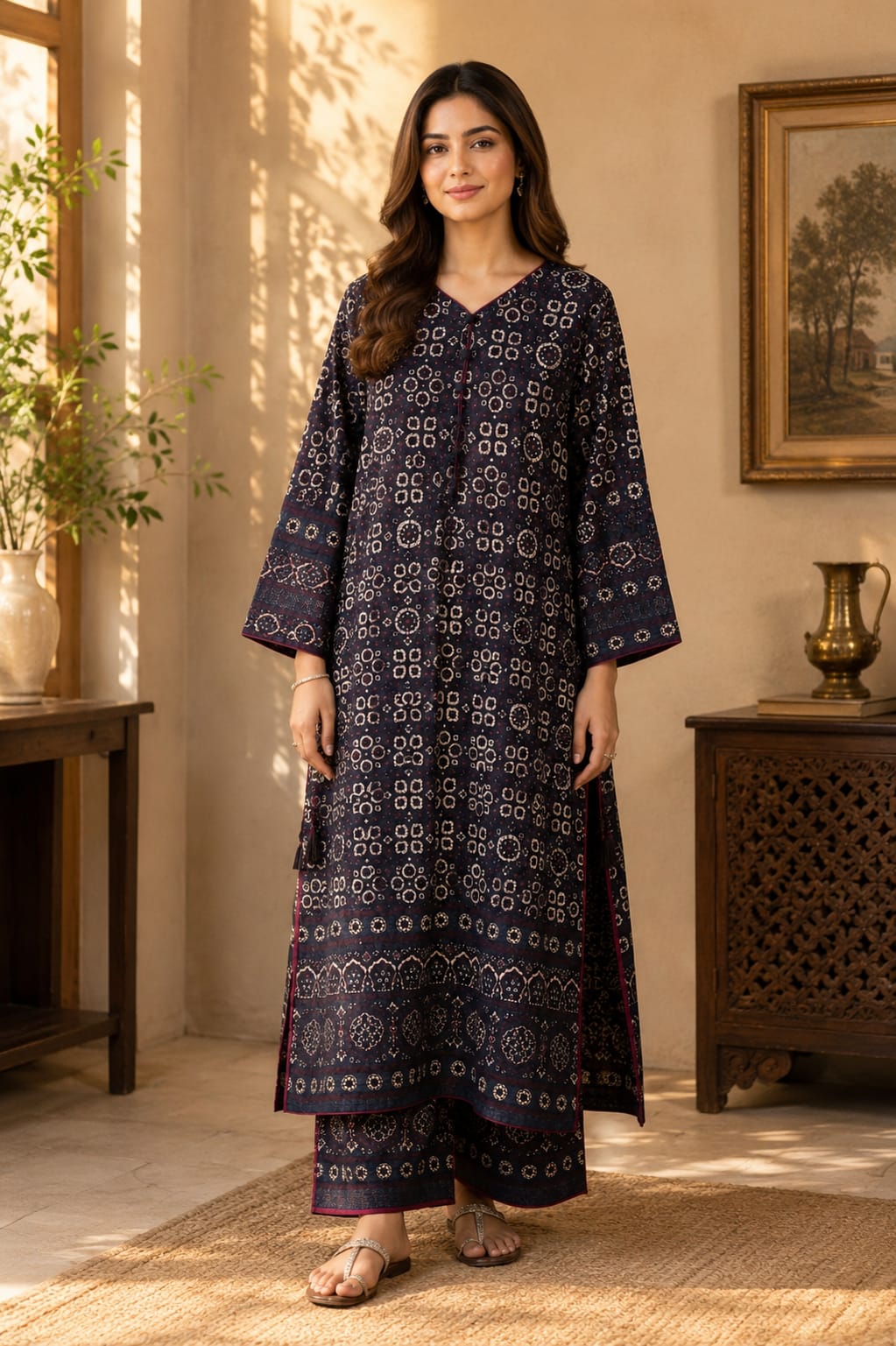 Luxury Ajrak Stitched 001007