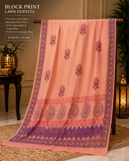Gul Ahmed Lawn BlockPrint 2 Piece Suit 0780