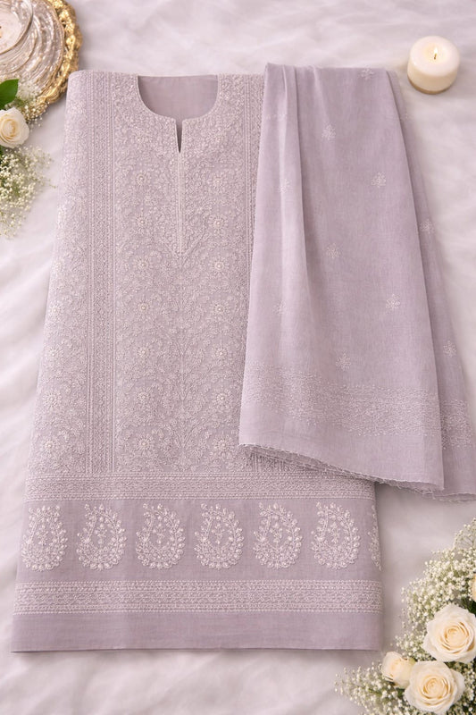 Lawn 2 Pc Suit (Lavender) 0135
