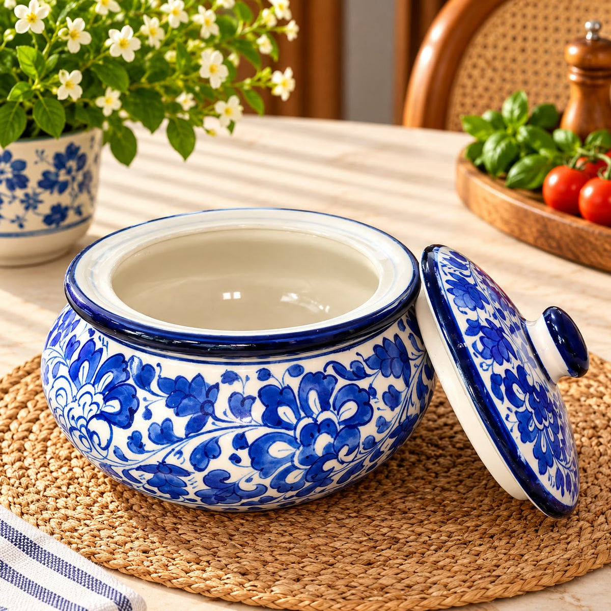 Blue Pottery Large Handi 0957