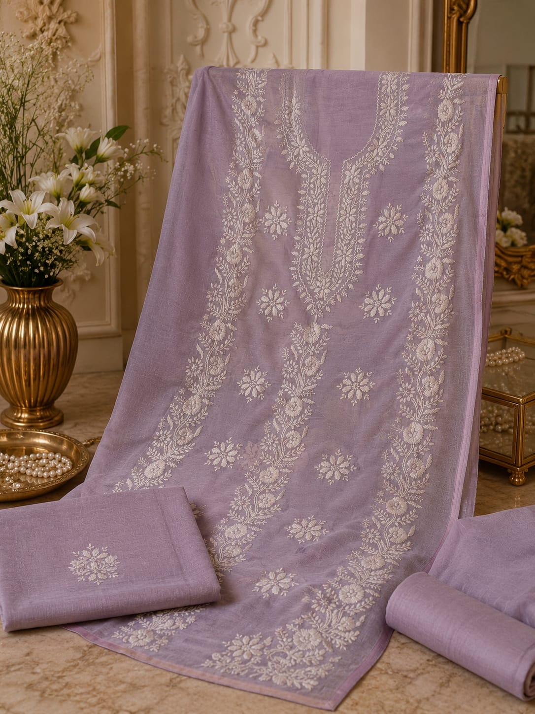 Elegant Embroidered 2 Piece Suit 0784