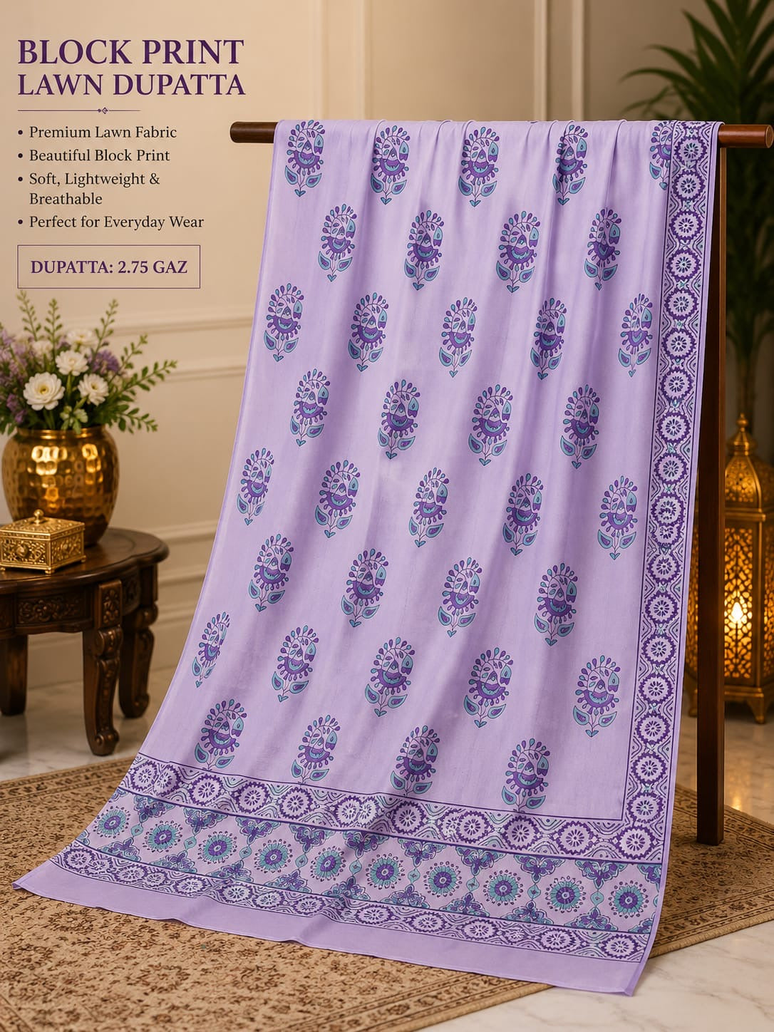 Gul Ahmed Lawn BlockPrint 2 Piece Suit 0781