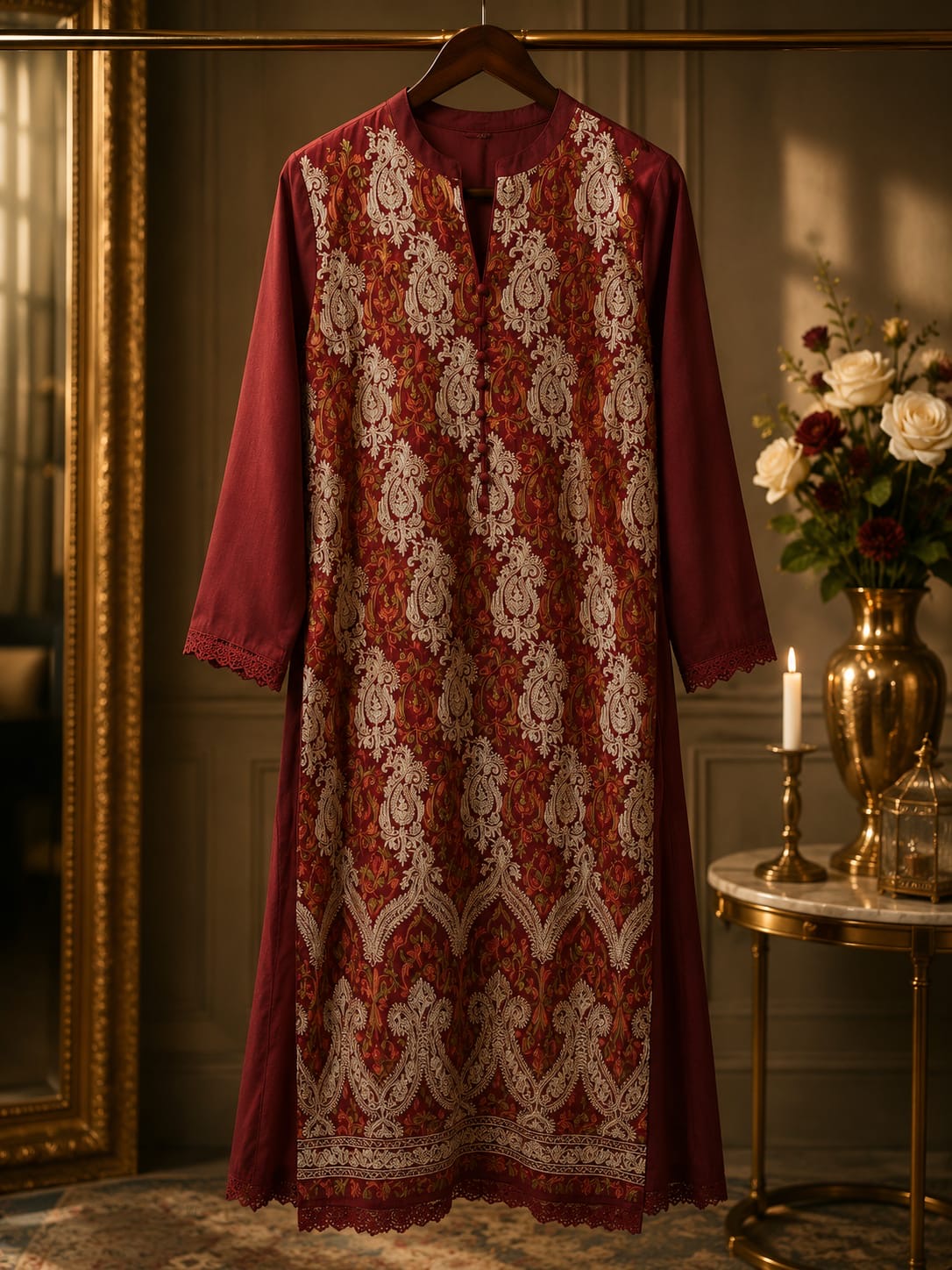 Wool Pashmina 3 Piece Suit 0813
