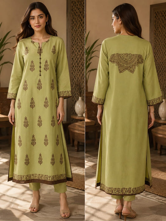 Marina Blockprint Stitched Shirt 0808