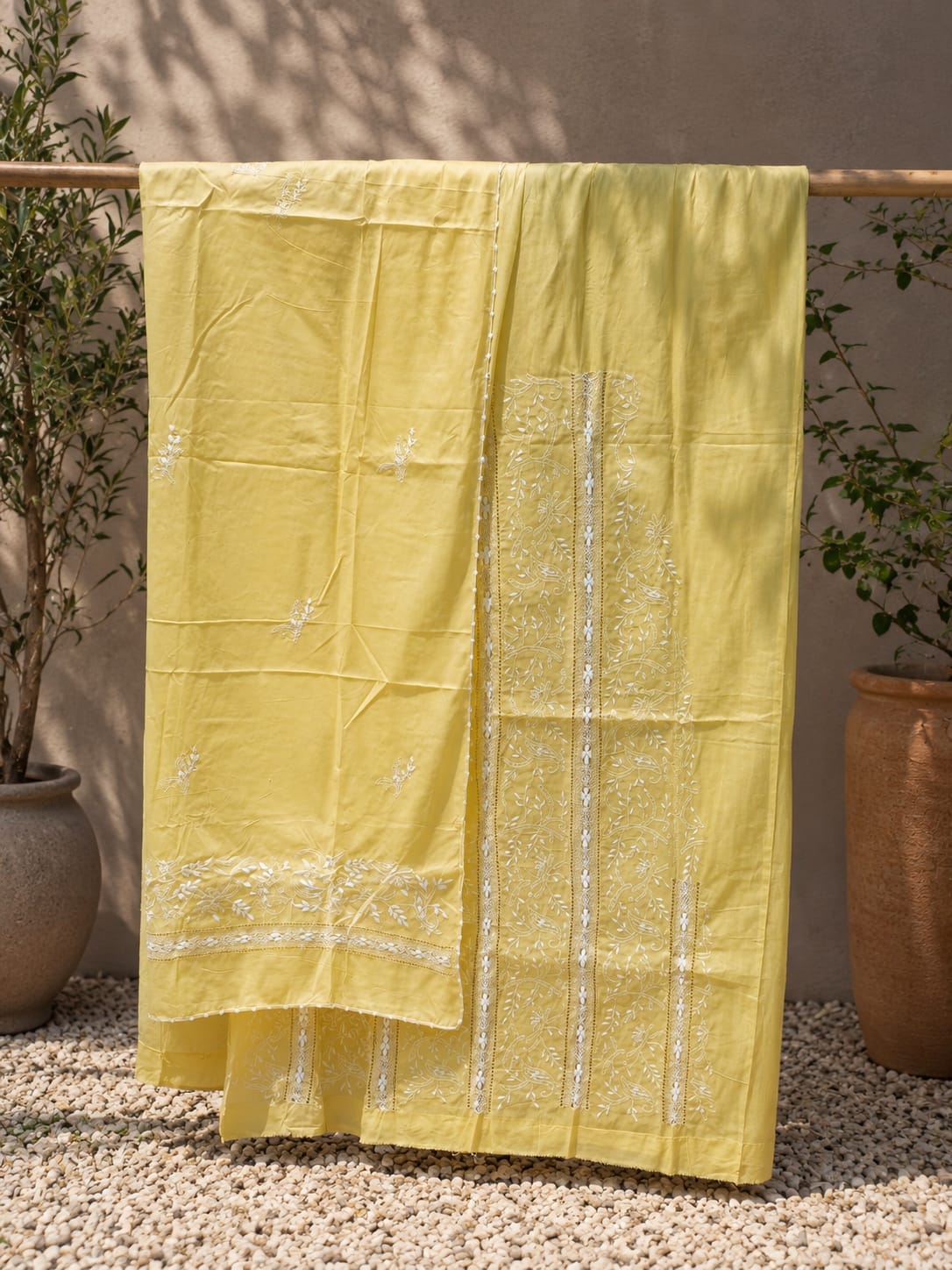 2 Pc Embroidered Shirt & Dupatta 665