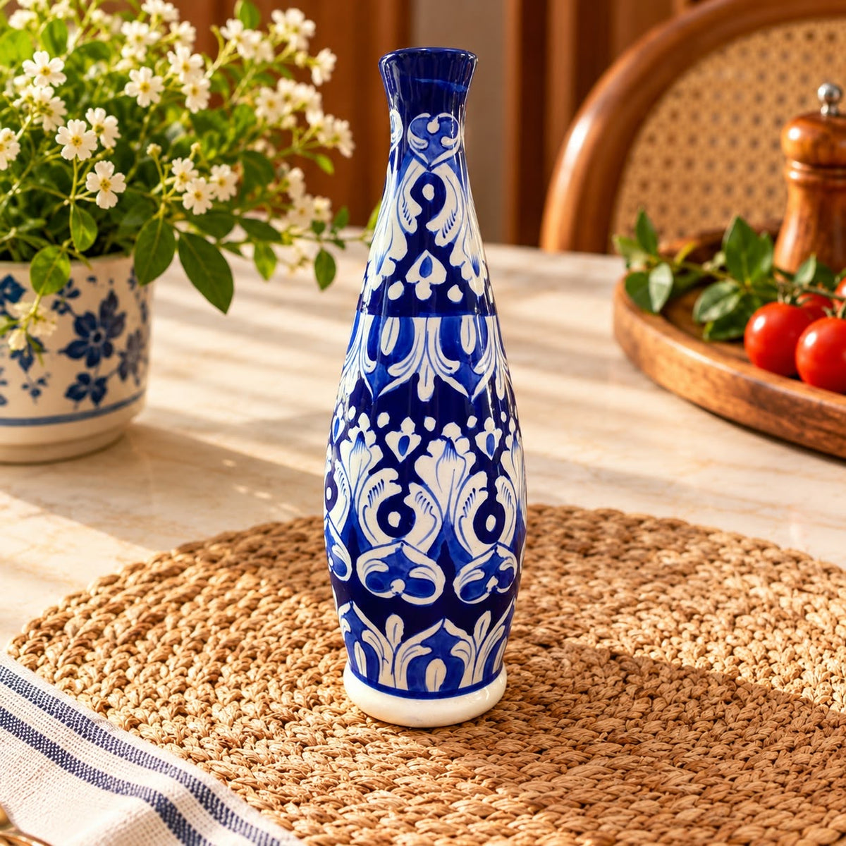 Blue Pottery Vase 0955