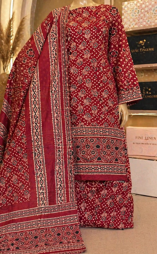 Organic Dyed Ajrak 2Pc UNStitched 041