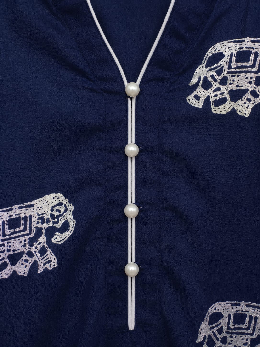 Marina Blockprint Stitched Shirt 0809