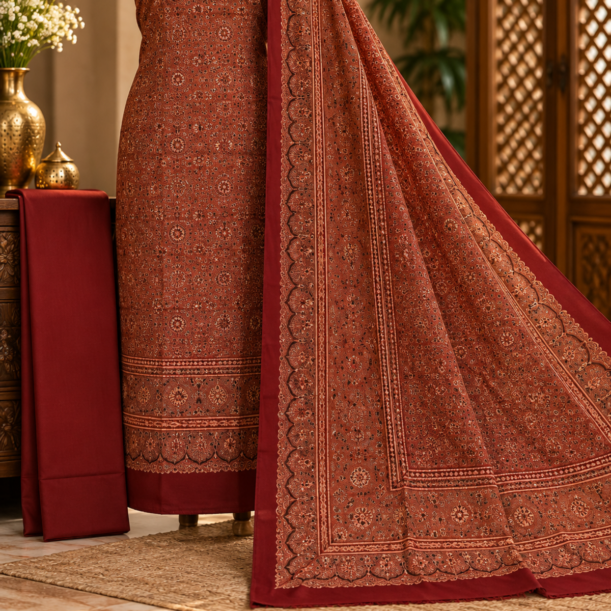 Ajrak Noir – Organic Dyed 2PC 0919