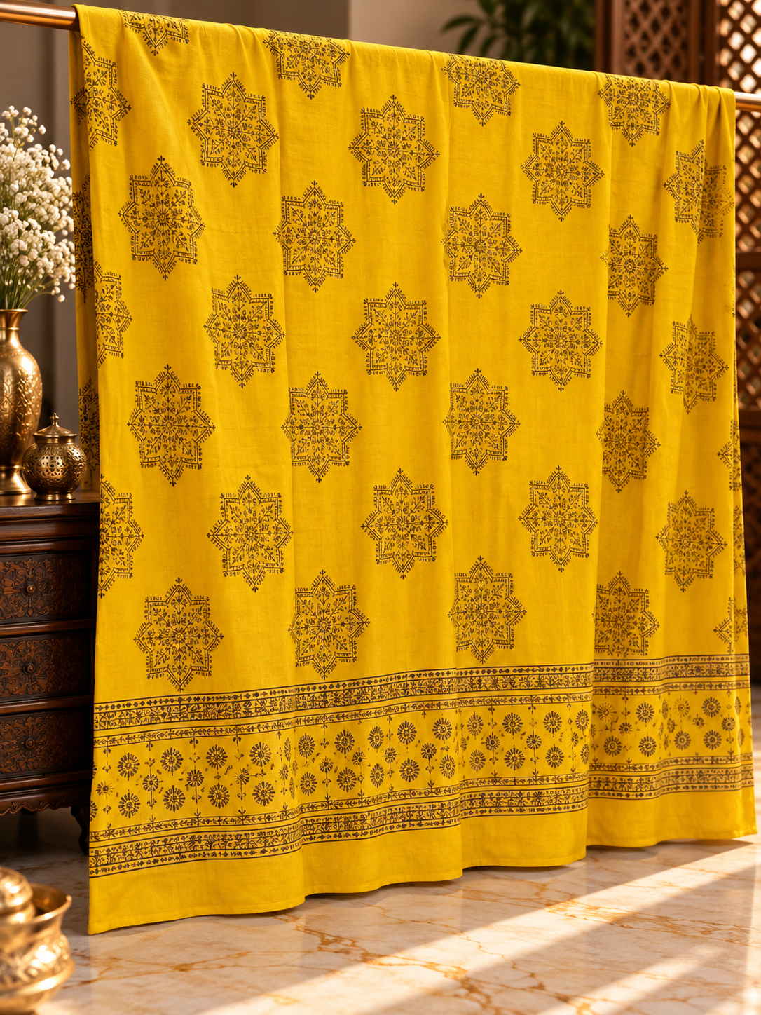 Ajrak Noir – Organic Dyed 2PC 0918