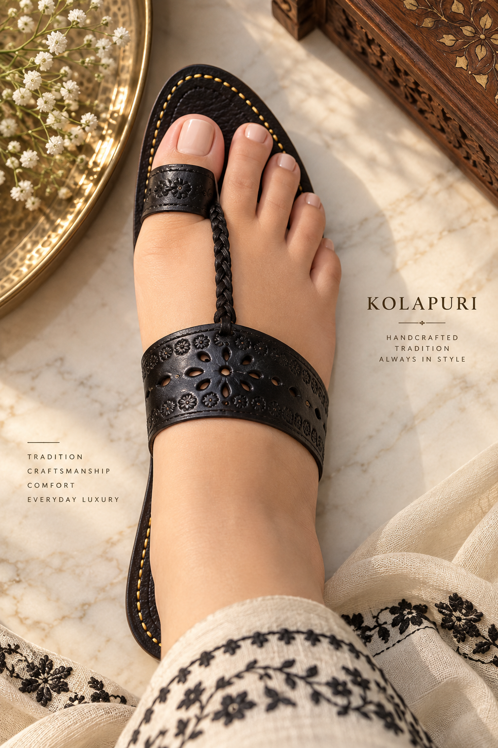 Leather kolapuri 0843
