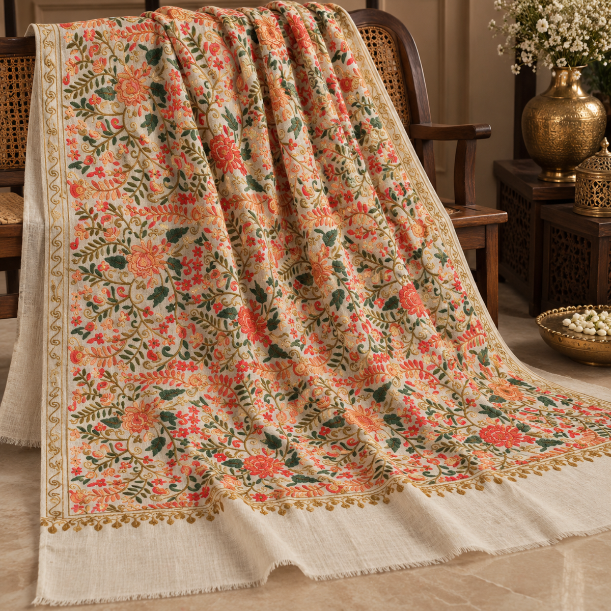 Gulnaar Wool Pashmina Shawl 0885