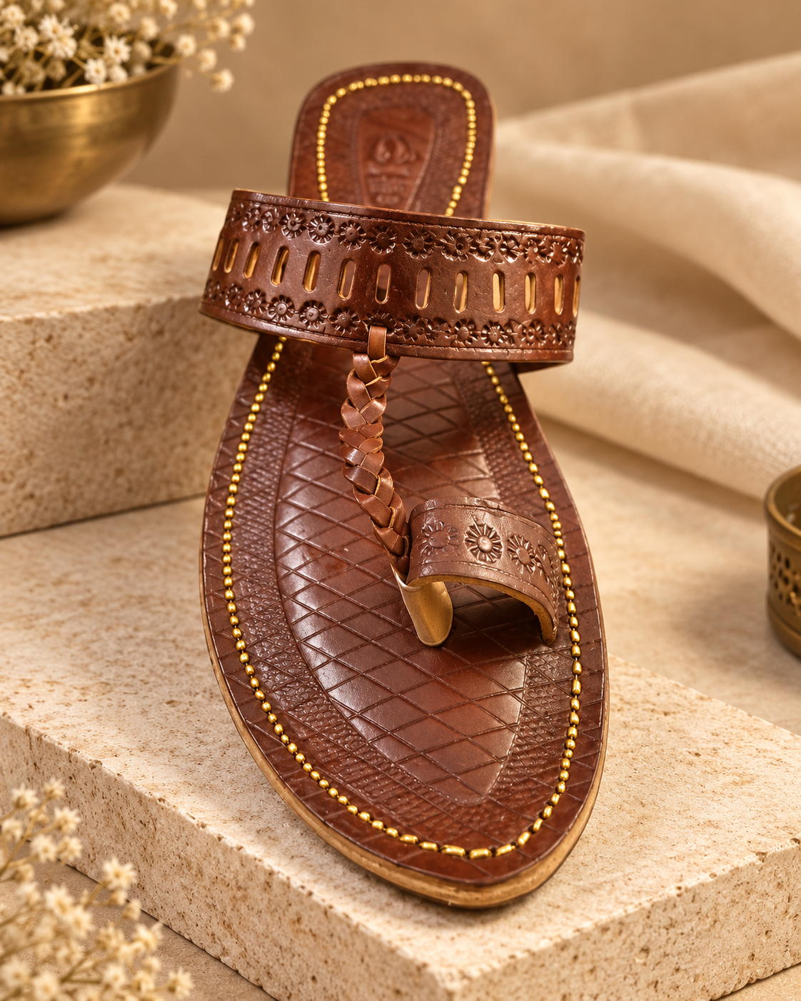 Leather kolapuri 0842