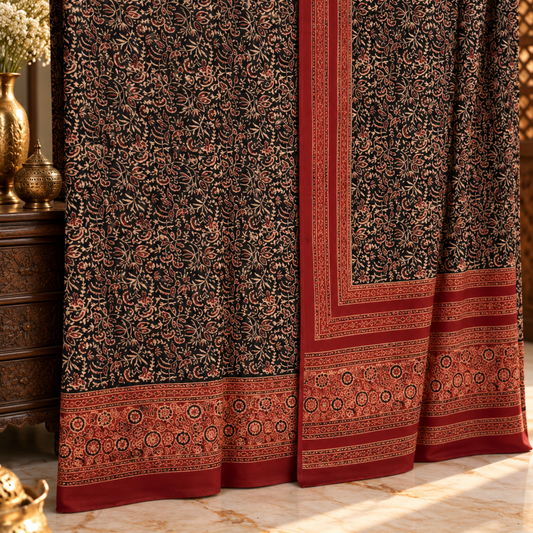Ajrak Noir – Organic Dyed 2PC 0916