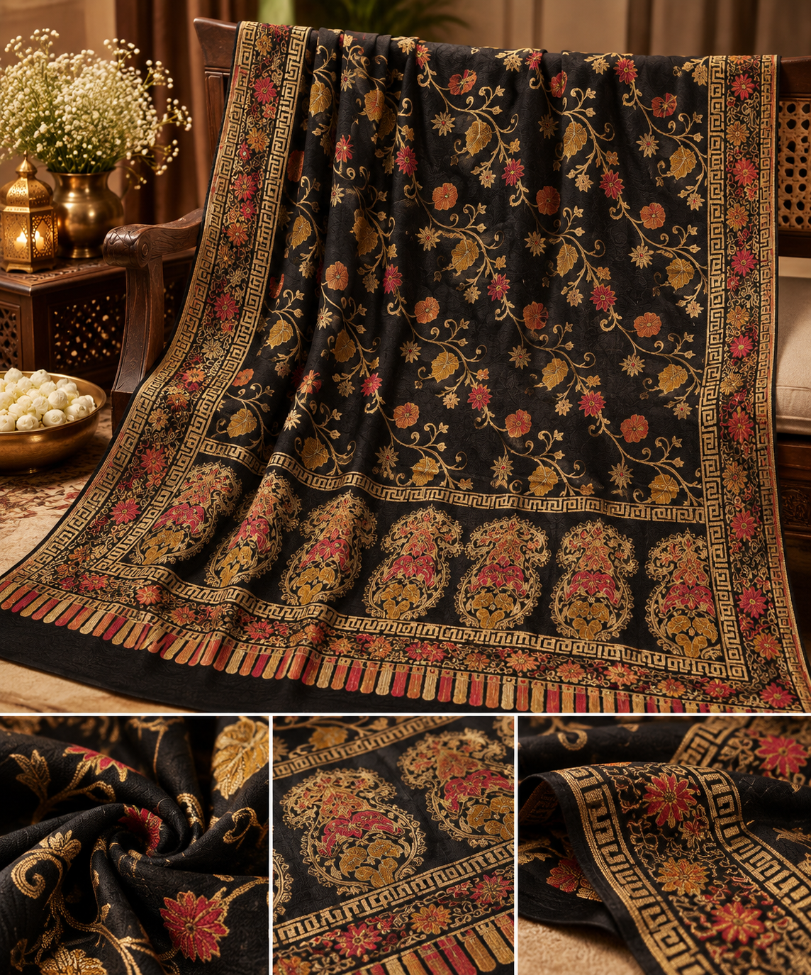 Regal Kani Zari Wool Blend  KZ-0880