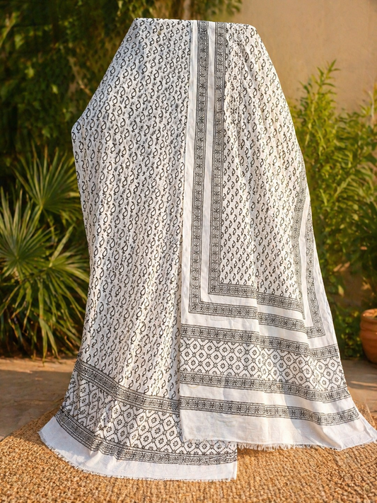 Ajrak block print suit 009