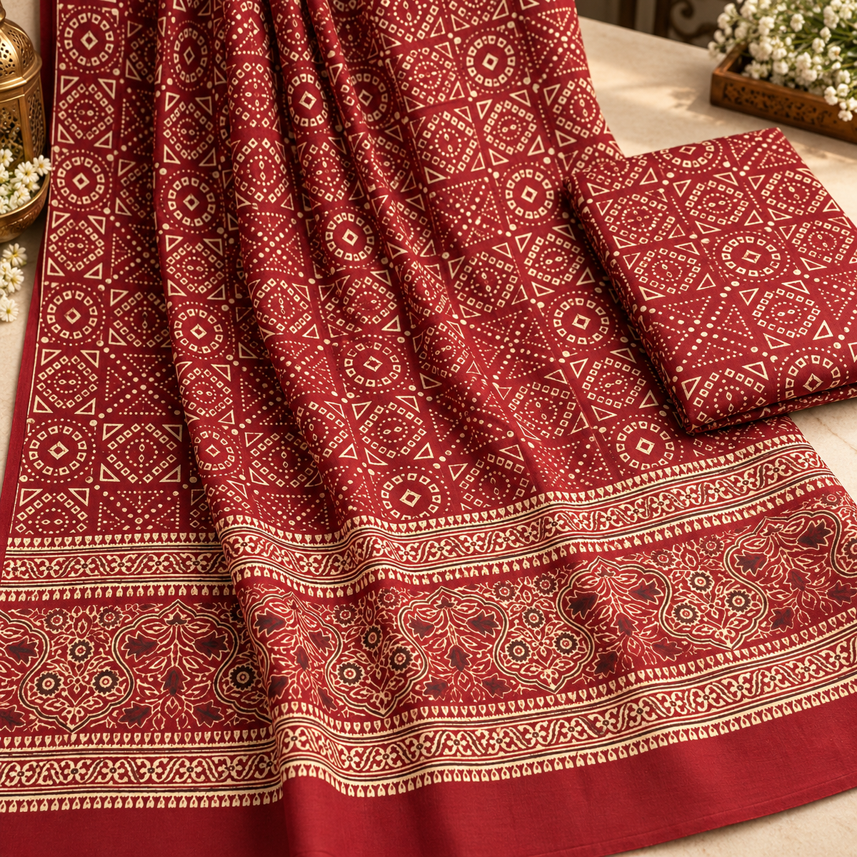 Ajrak Noir – Organic Dyed 2PC (0458)