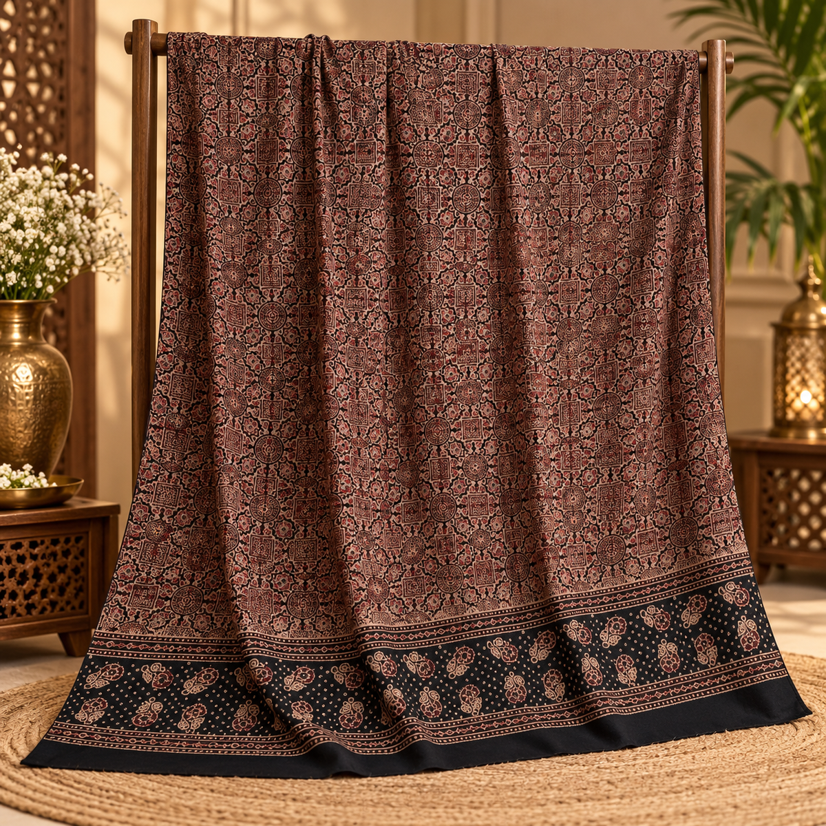Ajrak Noir – Organic Dyed 2PC 0921