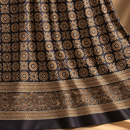Organic Dyed Shamos Silk Ajrak Shirt 0910