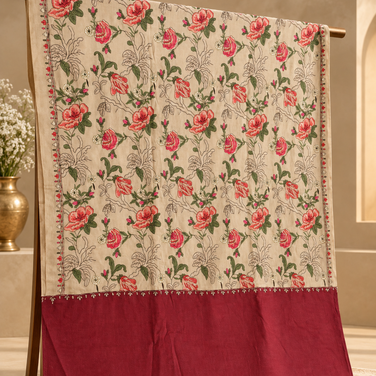 Gulnaar Wool Pashmina Shawl 0881